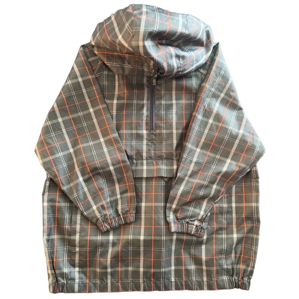 Childrens Place ANORAK Windbreaker Boy Small 5/6 Gray Orange Fold Travel Jacket
